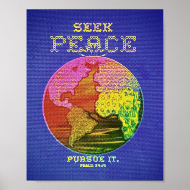 Seek Peace Earth Poster (Framsidan)