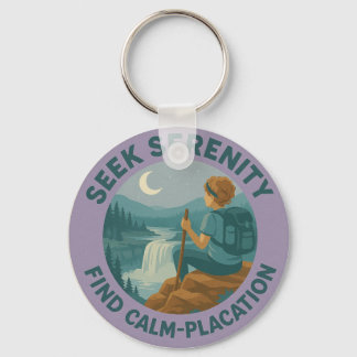 Seek Serenity – Find Calm-Placation Keychain Nyckelring