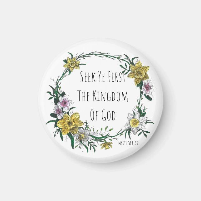 Seek Ye First the Kingdom Magnet (Framsidan)