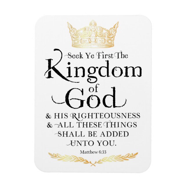 Seek Ye First the Kingdom of God Magnet (Vertikal)