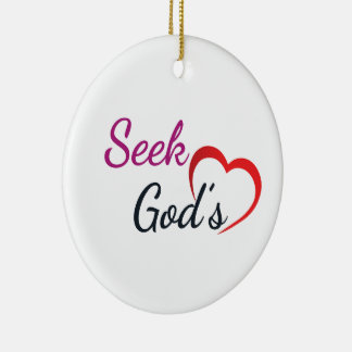 Seel God's Heart - Round  Julgransprydnad Keramik