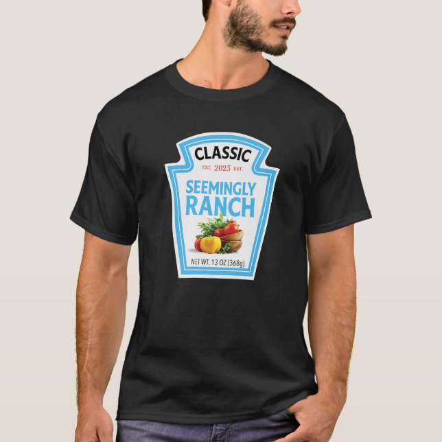 Seemous Ranch Sauce Dressing Halloween Costume M T Shirt (Framsida)