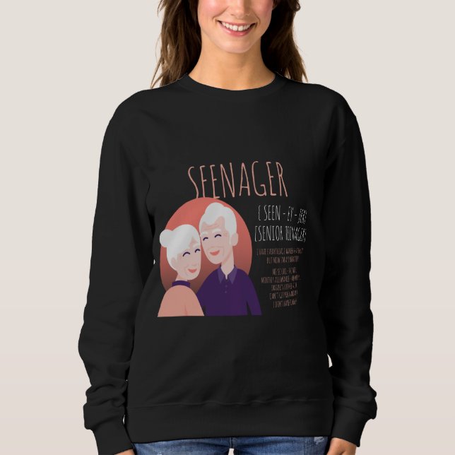 Seenager Citizen Funny Meme Senior Citizen Redrage T Shirt (Framsida)