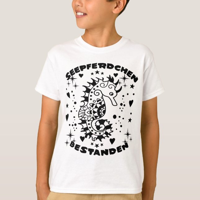Seepferd Bestanden T Shirt (Framsida)