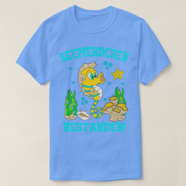 Seepferdchen Bestanden Schwimmprfung Kinder T Shirt (Design framsida)