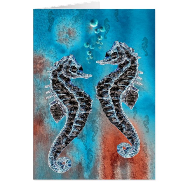 Seepferdchen Hälsningskort (Framsidan)