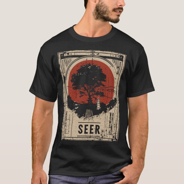 SEER Mystical Träd of Wisdom Poster T Shirt (Framsida)