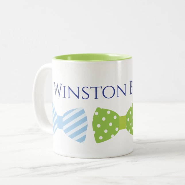Seersucker Bow Tie Personlig mugg (Framsida vänster)