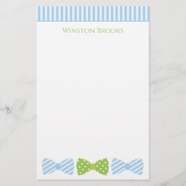 Seersucker Bow Tie Personlig Stationery Brevpapper
