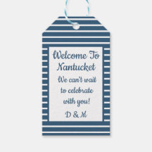 Seersucker Bröllop Welcome Gift Märkre