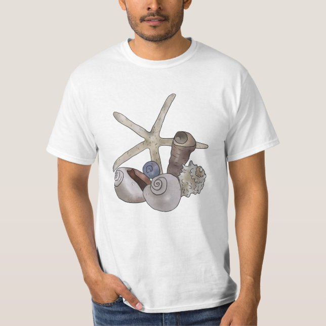 Seestern am Strand T Shirt (Framsida)