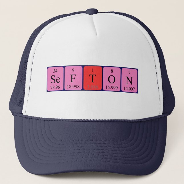 Sefton Periodisk bord namn hat Keps (Framsida)