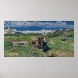 Segantini - Vår i Alpernorna (1897) Poster