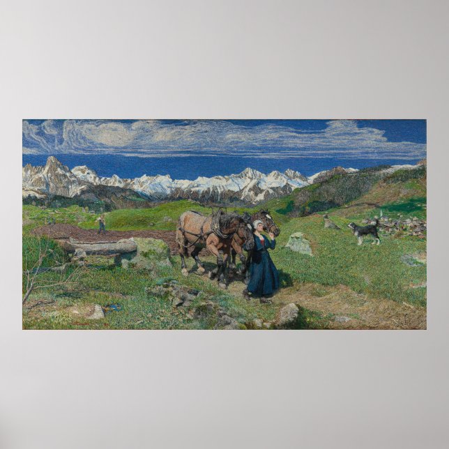 Segantini - Vår i Alpernorna (1897) Poster (Framsidan)