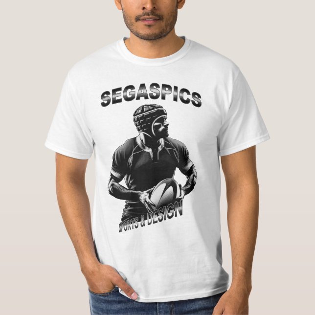 Segaspics Sport und Design - Rugby Football T Shirt (Framsida)