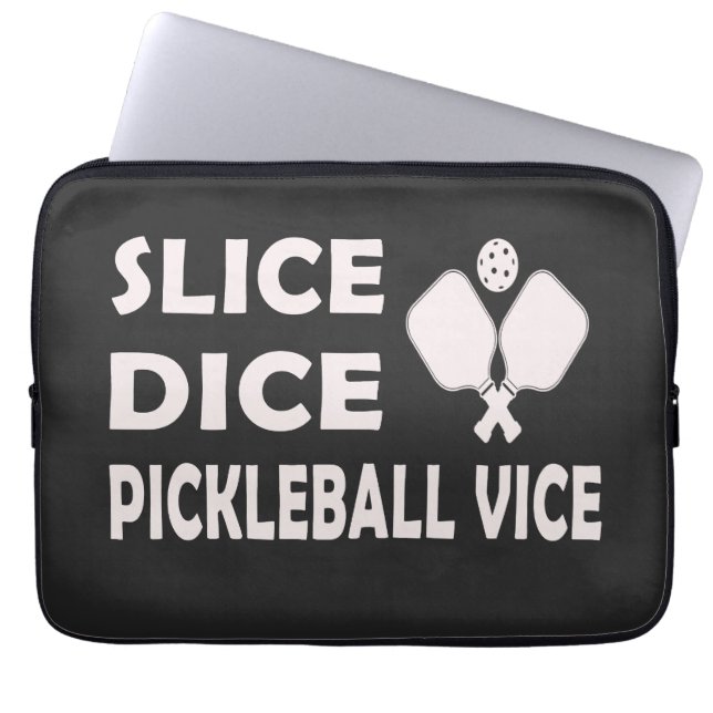 Segce Dice Pickleball Vice Funny Pickleball Player Laptop Fodral (Framsidan)