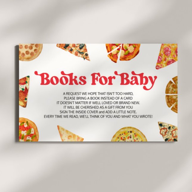 Segce Segce Baby! Pizza Baby Shower Bokar för Baby Tilläggskort (Skapare uppladdad)