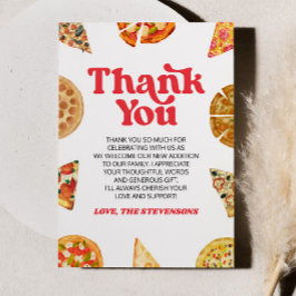 Segce Segce Baby! Pizza Baby Shower Tack Kort