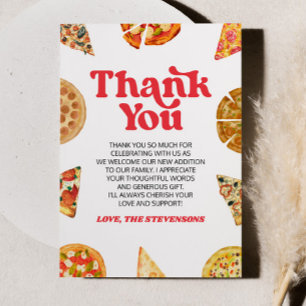 Segce Segce Baby! Pizza Baby Shower Tack Kort