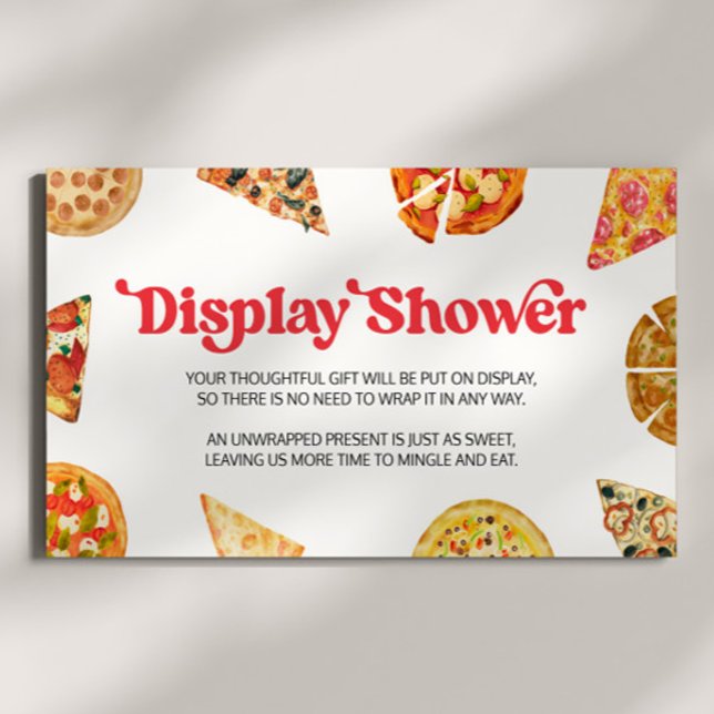 Segce Segce Baby! Pizza Baby Shower Visning Shower Tilläggskort (Skapare uppladdad)