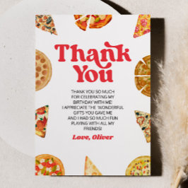 Segce Segce Baby! Pizza Födelsedagsfest Tack Kort