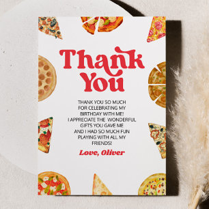 Segce Segce Baby! Pizza Födelsedagsfest Tack Kort