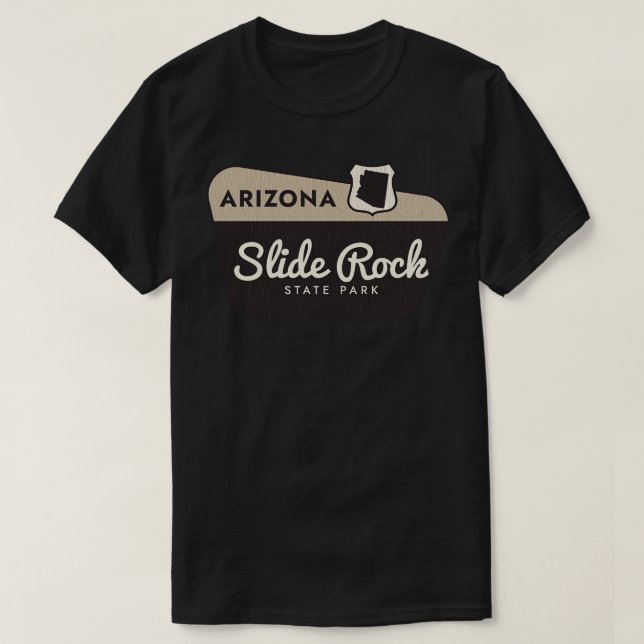 Segde Sten State Park Arizona Välkomstskylt T Shirt (Design framsida)