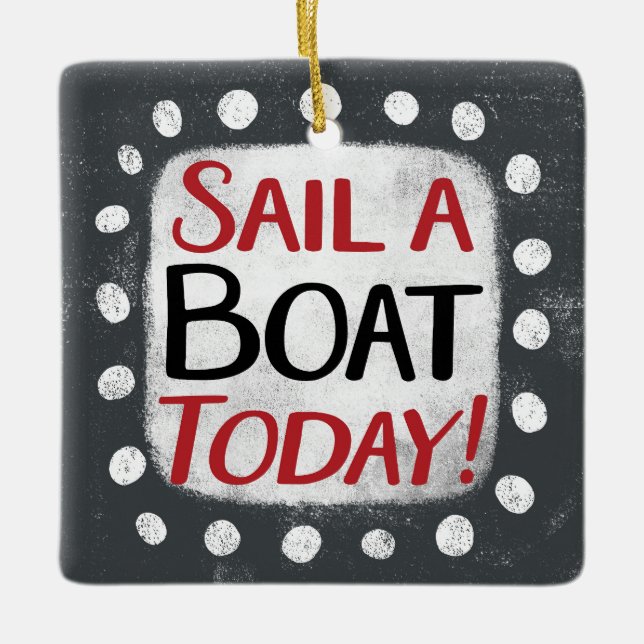 Segel A Boat Today Ornament (Framsida)
