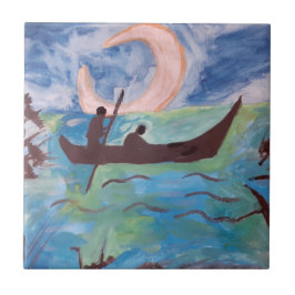 Segel av månljus, keramiskt plattstål kakelplatta