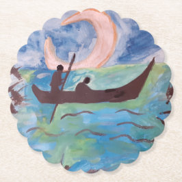 Segel av Moonlight Underlägg Papper