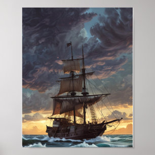 Segel i Äventyr: A Nautical Jour Poster