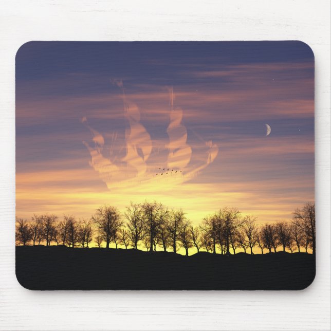 Segel i Night Himlar Mousepad Musmatta (Framsidan)