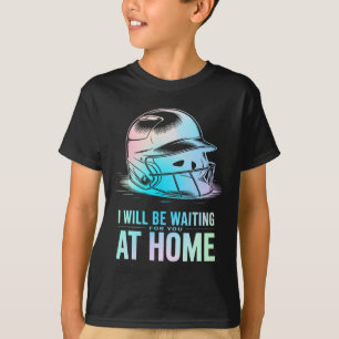 Segel jag kommer att vänta på dig hemma Rolig Soft T Shirt