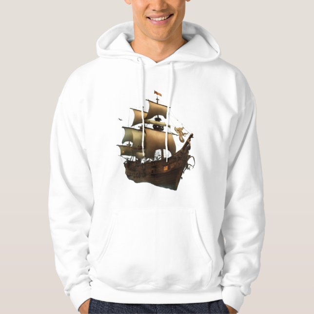 Segel och ankare T-Shirt - Navigating Life'sJourne Hoodie (Framsida)