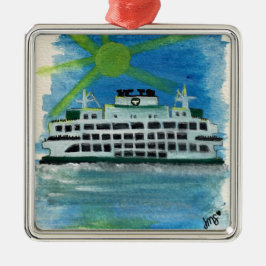 Segel på Himmelska hav Julgransprydnad Metall