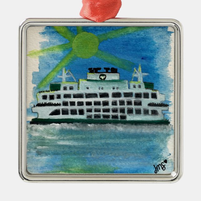 Segel på Himmelska hav Julgransprydnad Metall (Framsidan)