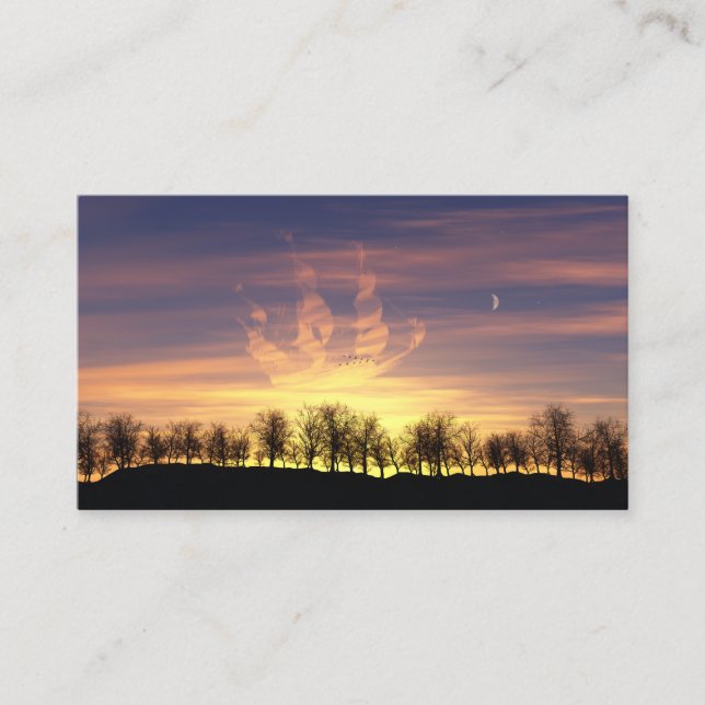 Segel på Nattvägen Himlar Bokmärken Visitkort (Framsida)