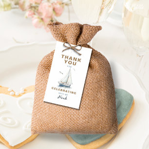 Segel på över sjöbåtens nautiska födelsedagsetiket presentetikett