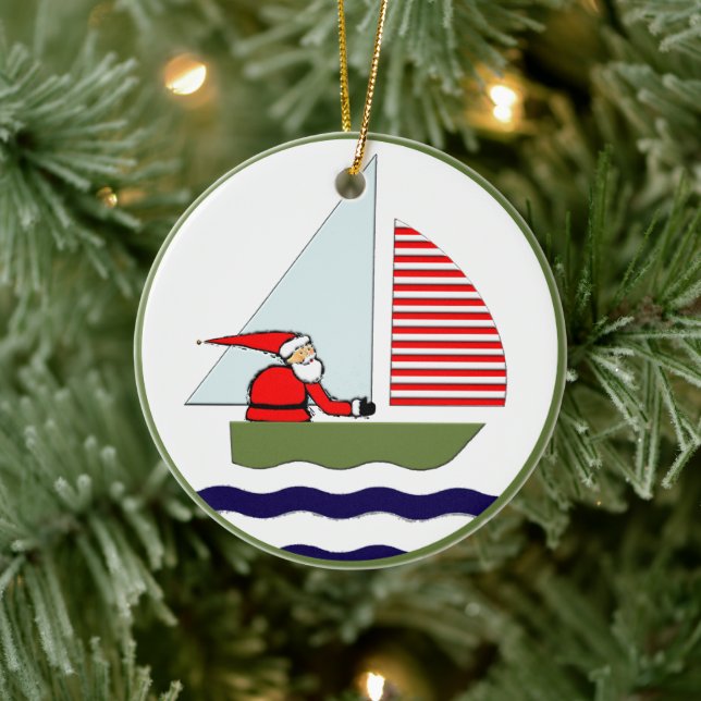 Segelbarlast  julgransprydnad keramik (Träd)