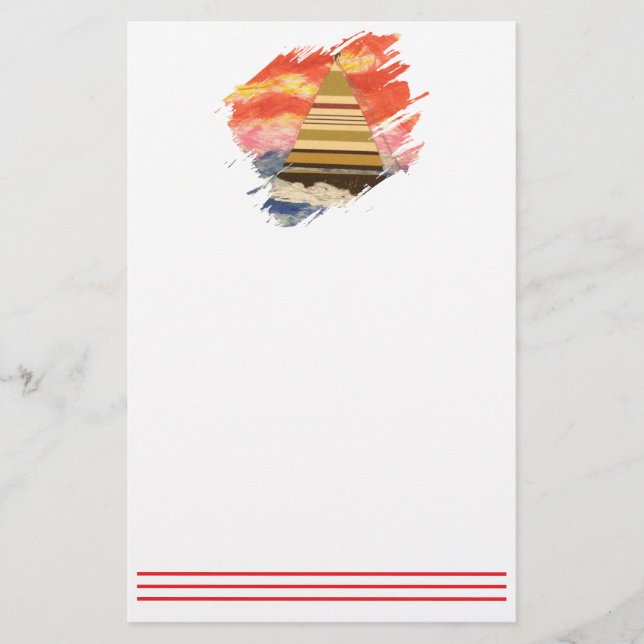 Segelbåt-2-penseldrag Brevpapper (Framsida)