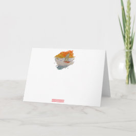 Segelbåt-4-penseldrag Tack Kort