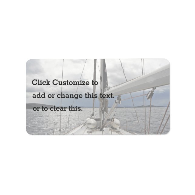 Segelbåt Adressetikett (Framsidan)
