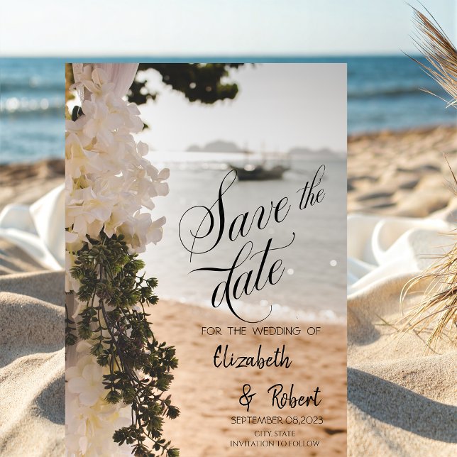 Segelbåt Blommor Strand Rädda Datumet Spara Datumet (Skapare uppladdad)