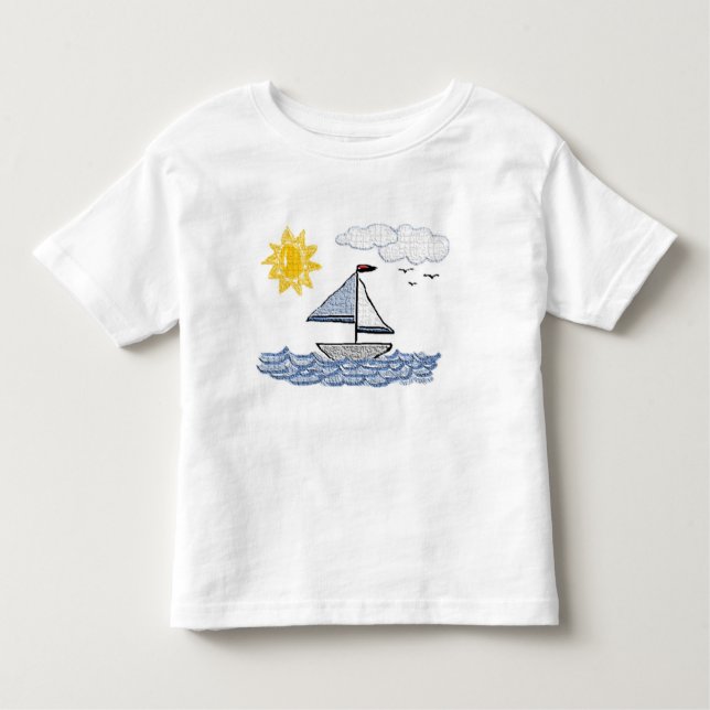 Segelbåt C T Shirt (Framsida)