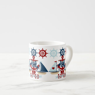 Segelbåt-design för sjömansfartyg i Hej Espressomugg
