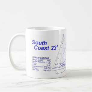 Segelbåt för Alberg designad sydkust 23 Kaffemugg