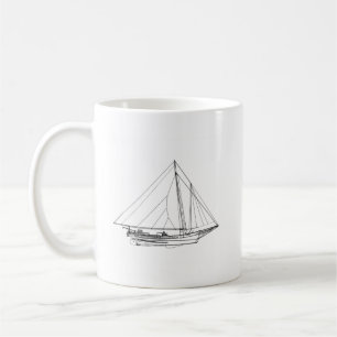 Segelbåt för Chesapeakefjärdhoppbagge Kaffemugg