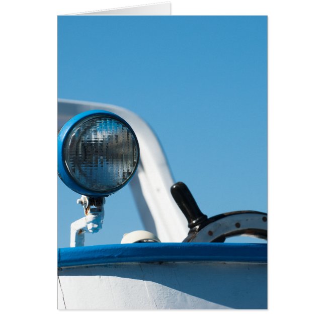 Segelbåt för nautisk frakt hälsningskort (Framsidan)