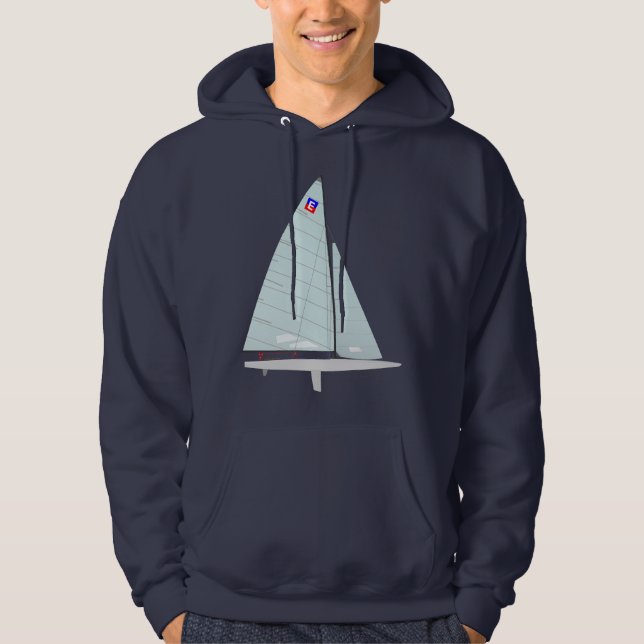 Segelbåt för tävla för design för e-Scow en Hoodie (Framsida)