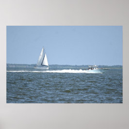 Segelbåt Fotoaffisch Poster
